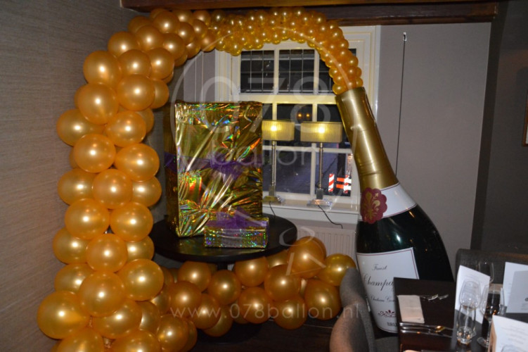Champagne thema decoratie (jan. 2016)